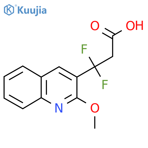 3,3-difluoro-3-(2-methoxyquinolin-3-yl)propanoic acid structure