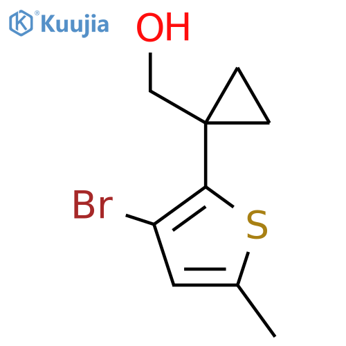 1-(3-bromo-5-methylthiophen-2-yl)cyclopropylmethanol structure