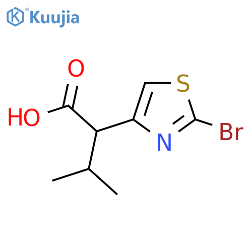 2-(2-bromo-1,3-thiazol-4-yl)-3-methylbutanoic acid structure