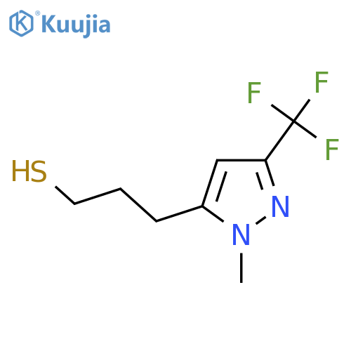 3-1-methyl-3-(trifluoromethyl)-1H-pyrazol-5-ylpropane-1-thiol structure