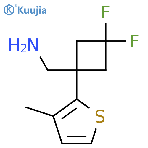 3,3-difluoro-1-(3-methylthiophen-2-yl)cyclobutylmethanamine structure