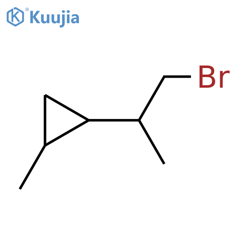 1-(1-bromopropan-2-yl)-2-methylcyclopropane structure