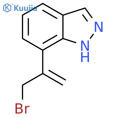 7-(3-bromoprop-1-en-2-yl)-1H-indazole structure