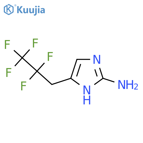 5-(2,2,3,3,3-pentafluoropropyl)-1H-imidazol-2-amine structure