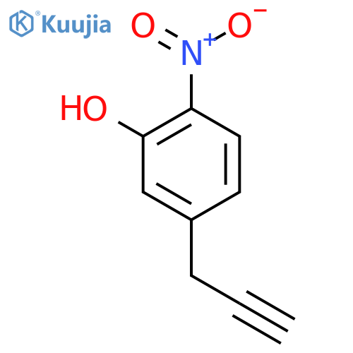 2-nitro-5-(prop-2-yn-1-yl)phenol structure