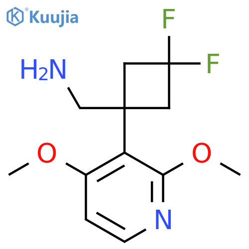 1-(2,4-dimethoxypyridin-3-yl)-3,3-difluorocyclobutylmethanamine structure