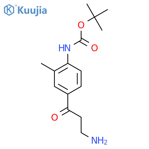 tert-butyl N-4-(3-aminopropanoyl)-2-methylphenylcarbamate structure