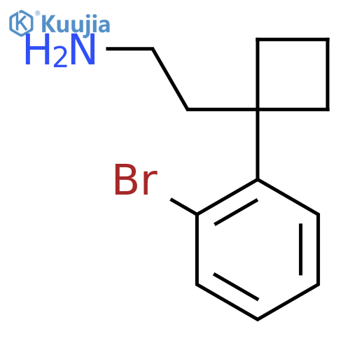 2-1-(2-bromophenyl)cyclobutylethan-1-amine structure