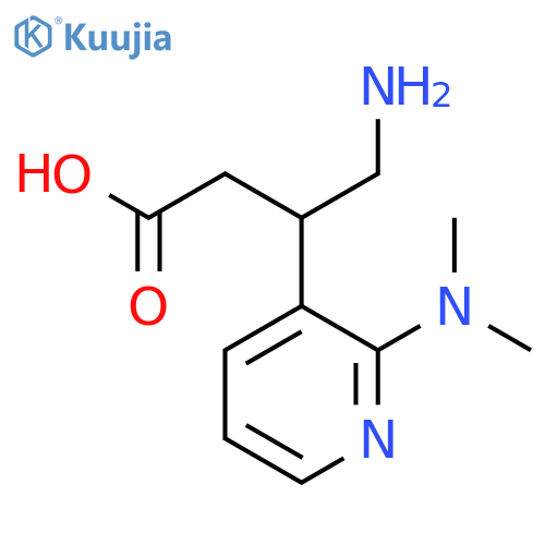 4-amino-3-2-(dimethylamino)pyridin-3-ylbutanoic acid structure