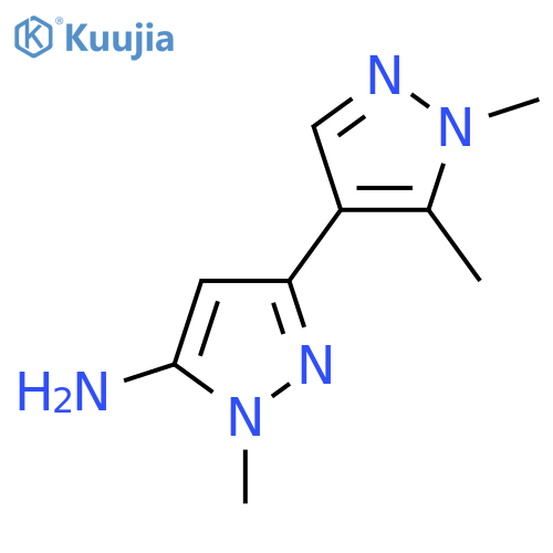 3-(1,5-dimethyl-1H-pyrazol-4-yl)-1-methyl-1H-pyrazol-5-amine structure