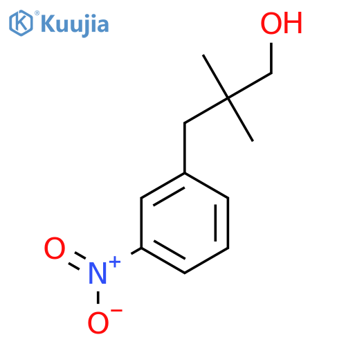 2,2-Dimethyl-3-(3-nitrophenyl)propan-1-ol structure