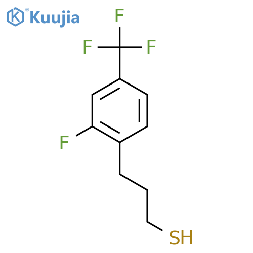 3-2-fluoro-4-(trifluoromethyl)phenylpropane-1-thiol structure
