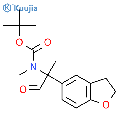 tert-butyl N-2-(2,3-dihydro-1-benzofuran-5-yl)-1-oxopropan-2-yl-N-methylcarbamate structure
