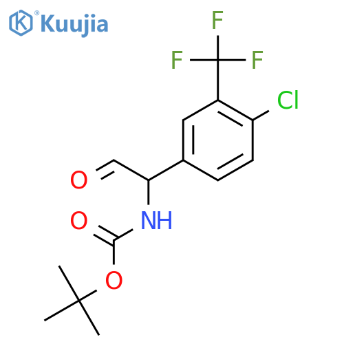 tert-butyl N-{1-4-chloro-3-(trifluoromethyl)phenyl-2-oxoethyl}carbamate structure