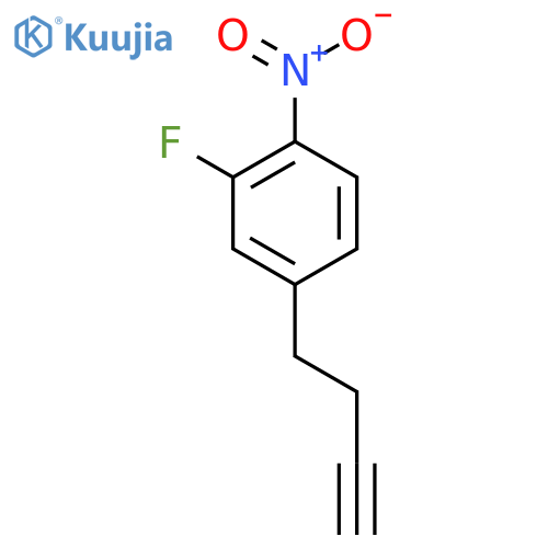 4-(but-3-yn-1-yl)-2-fluoro-1-nitrobenzene structure