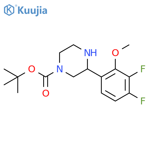 tert-butyl 3-(3,4-difluoro-2-methoxyphenyl)piperazine-1-carboxylate structure