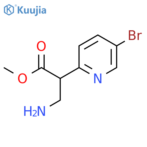 methyl 3-amino-2-(5-bromopyridin-2-yl)propanoate structure