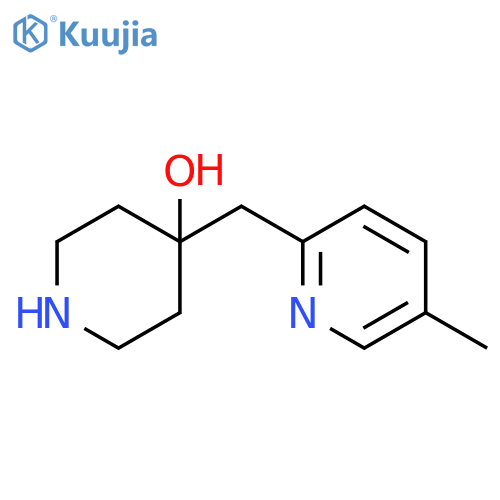 4-(5-methylpyridin-2-yl)methylpiperidin-4-ol structure