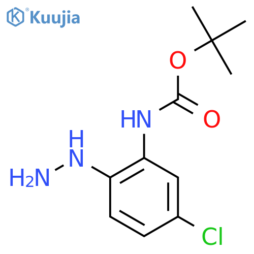 tert-butyl N-(5-chloro-2-hydrazinylphenyl)carbamate structure