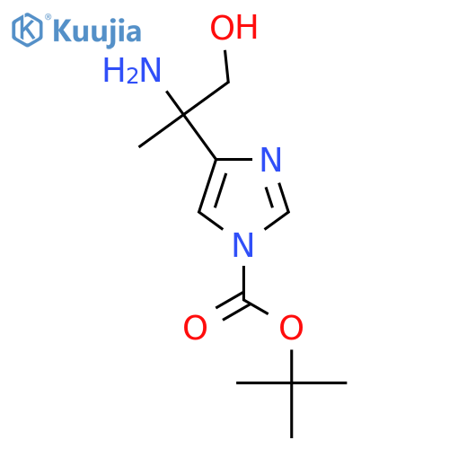 tert-butyl 4-(2-amino-1-hydroxypropan-2-yl)-1H-imidazole-1-carboxylate structure