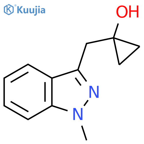 1-(1-methyl-1H-indazol-3-yl)methylcyclopropan-1-ol structure