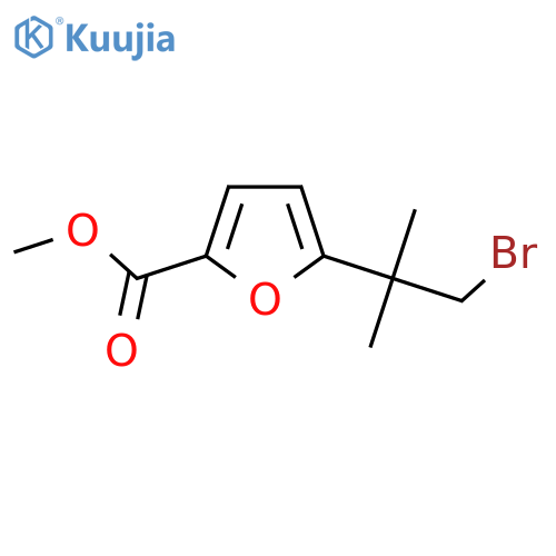methyl 5-(1-bromo-2-methylpropan-2-yl)furan-2-carboxylate structure