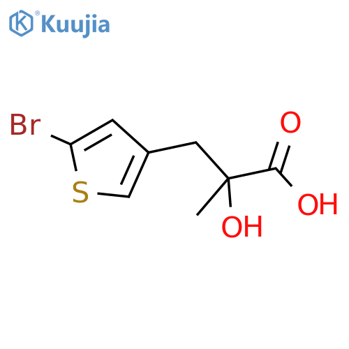 3-(5-bromothiophen-3-yl)-2-hydroxy-2-methylpropanoic acid structure