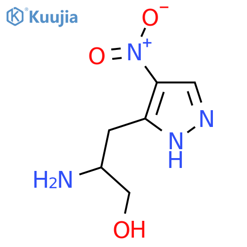 2-amino-3-(4-nitro-1H-pyrazol-3-yl)propan-1-ol structure