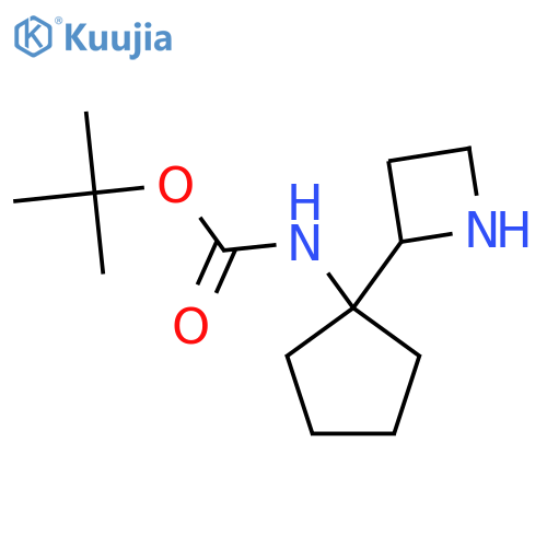 tert-butyl N-1-(azetidin-2-yl)cyclopentylcarbamate structure