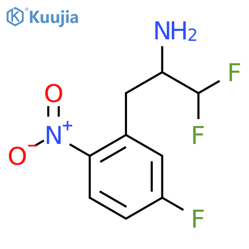 1,1-difluoro-3-(5-fluoro-2-nitrophenyl)propan-2-amine structure