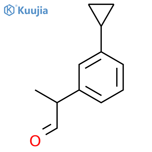 2-(3-cyclopropylphenyl)propanal structure
