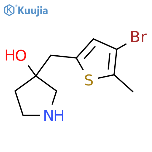 3-(4-bromo-5-methylthiophen-2-yl)methylpyrrolidin-3-ol structure