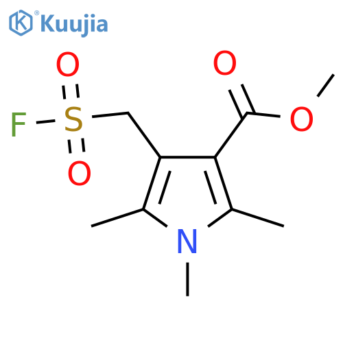 methyl 4-(fluorosulfonyl)methyl-1,2,5-trimethyl-1H-pyrrole-3-carboxylate structure