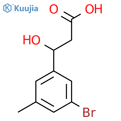 3-(3-Bromo-5-methylphenyl)-3-hydroxypropanoic acid structure