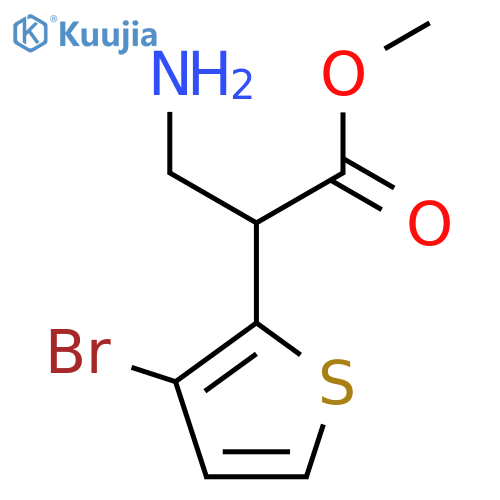 Methyl 3-amino-2-(3-bromothiophen-2-yl)propanoate structure