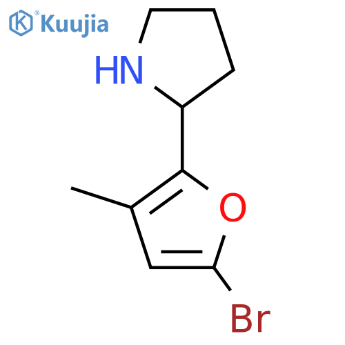 2-(5-bromo-3-methylfuran-2-yl)pyrrolidine structure