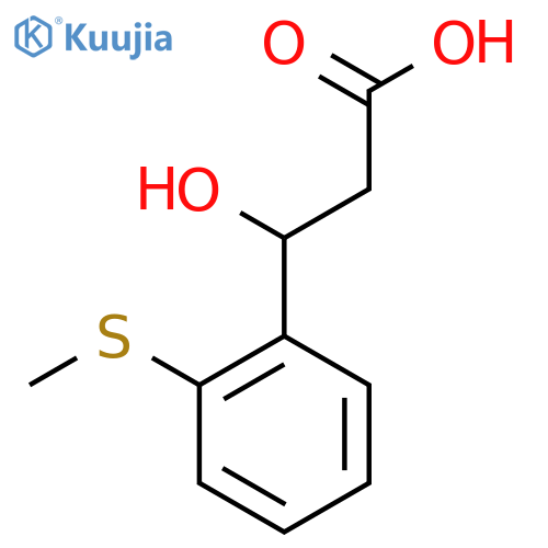 3-hydroxy-3-2-(methylsulfanyl)phenylpropanoic acid structure