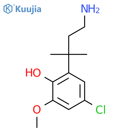 2-(4-Amino-2-methylbutan-2-yl)-4-chloro-6-methoxyphenol structure