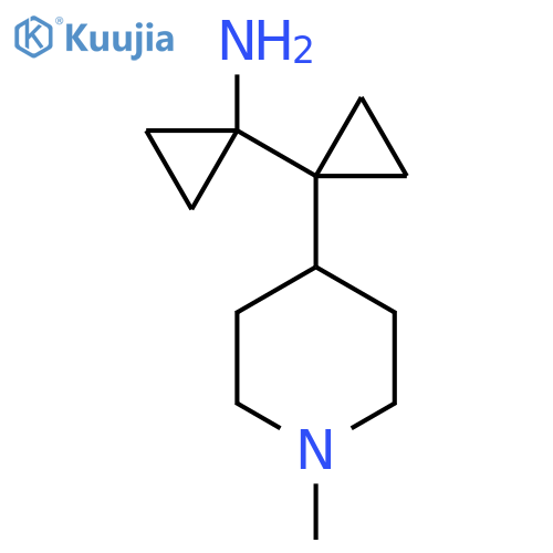 1-1-(1-methylpiperidin-4-yl)cyclopropylcyclopropan-1-amine structure