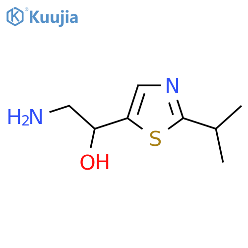2-amino-1-2-(propan-2-yl)-1,3-thiazol-5-ylethan-1-ol structure