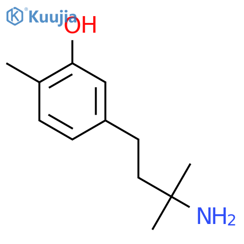 5-(3-amino-3-methylbutyl)-2-methylphenol structure