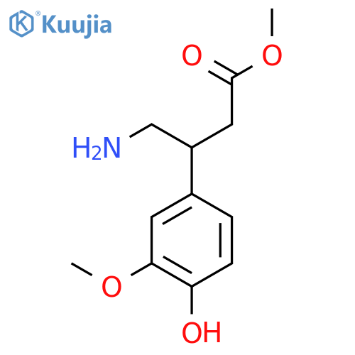 methyl 4-amino-3-(4-hydroxy-3-methoxyphenyl)butanoate structure