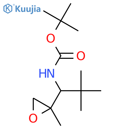 tert-butyl N-2,2-dimethyl-1-(2-methyloxiran-2-yl)propylcarbamate structure