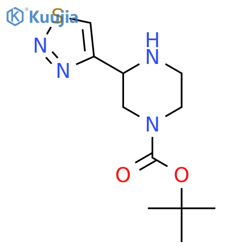 tert-butyl 3-(1,2,3-thiadiazol-4-yl)piperazine-1-carboxylate structure