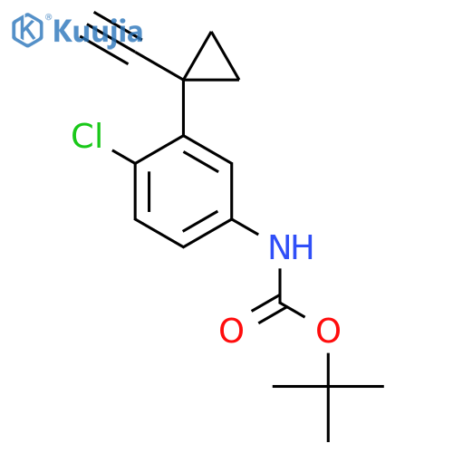 tert-butyl N-4-chloro-3-(1-ethynylcyclopropyl)phenylcarbamate structure