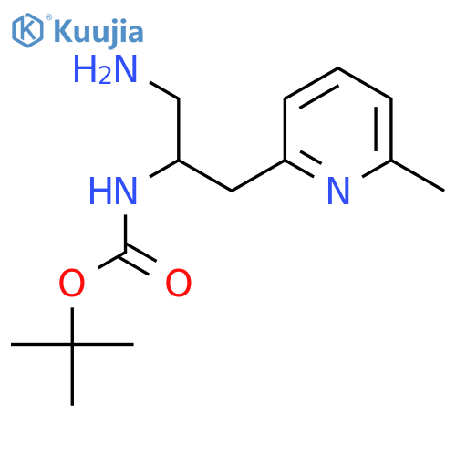 tert-butyl N-1-amino-3-(6-methylpyridin-2-yl)propan-2-ylcarbamate structure