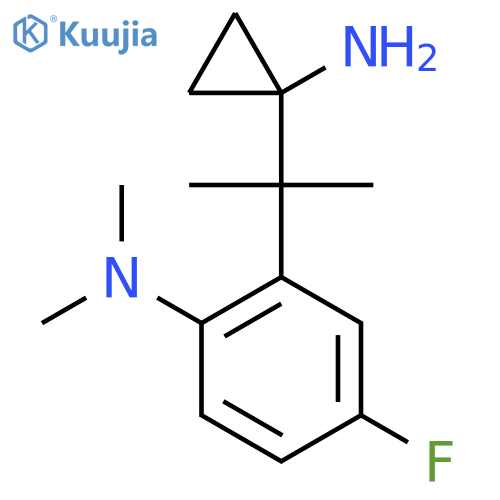 2-2-(1-aminocyclopropyl)propan-2-yl-4-fluoro-N,N-dimethylaniline structure