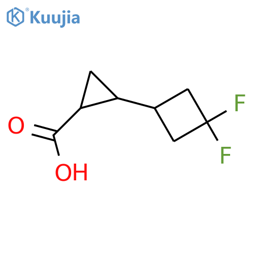 2-(3,3-difluorocyclobutyl)cyclopropane-1-carboxylic acid structure
