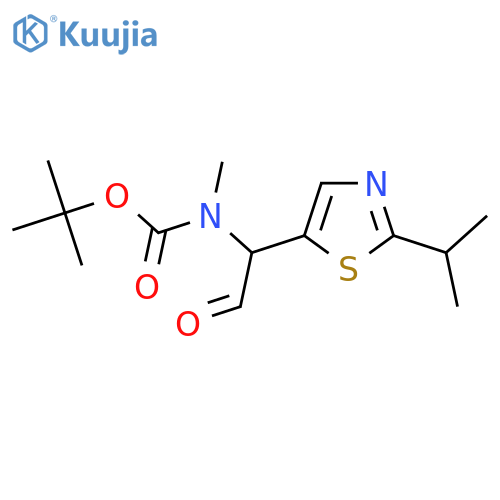 tert-butyl N-methyl-N-{2-oxo-1-2-(propan-2-yl)-1,3-thiazol-5-ylethyl}carbamate structure