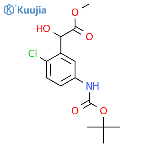 Methyl 2-(5-{[(tert-butoxy)carbonyl]amino}-2-chlorophenyl)-2-hydroxyacetate structure